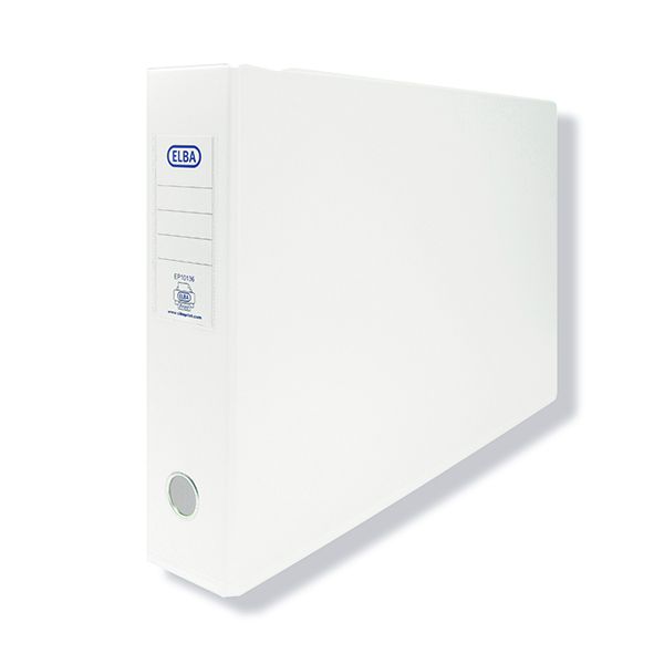 Elba 75mm Lever Arch A3 PVC Wht Pk2 image
