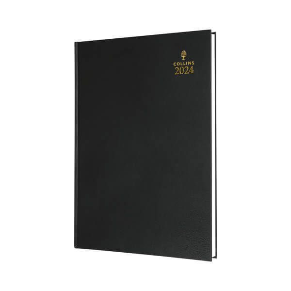 Collins A4 Desk Diary WTV Black 2024 image