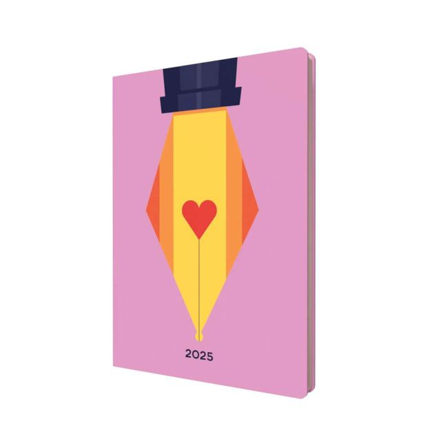 Collins Week To View Diary Peace Love Heart Design A5 E-PLU153.FP-25 image 2