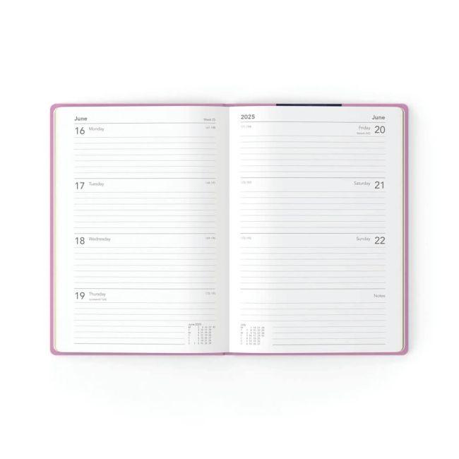 Collins Week To View Diary Peace Love Heart Design A5 E-PLU153.FP-25 image 3