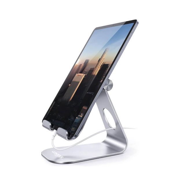 Contour Ergonomics Large Tablet/Phone Stand 4-13 Inches Silver CE10139 image 1