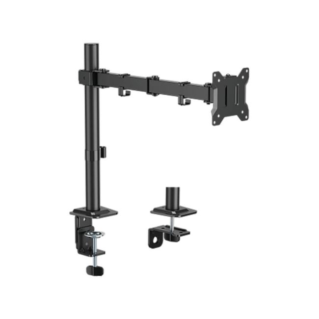Post Mounted Economy Articulating Monitor Arm - Single - Black image 1