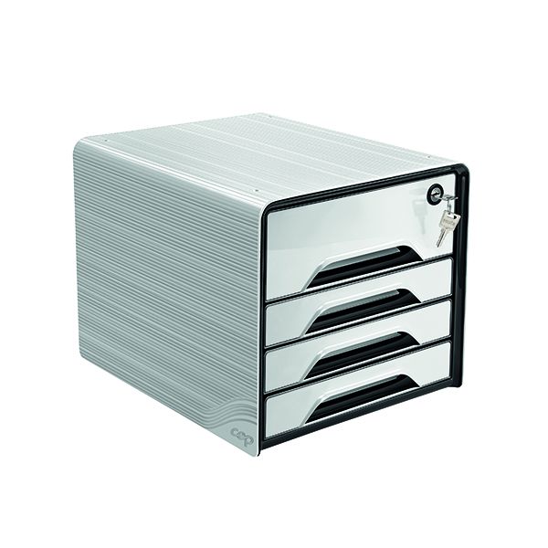Smoove Secure 4Drawer Mod W/Lock Wht image
