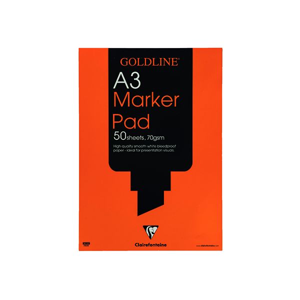 Goldline White A3 Marker Pad GPB1A3 image