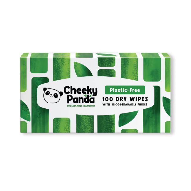 Cheeky Panda Biodegradable Bamboo Dry Wipes 100 Wipes (Pack of 6) DRYWX6 image 1