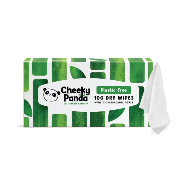 Cheeky Panda Biodegradable Bamboo Dry Wipes 100 Wipes (Pack of 6) DRYWX6 image 2
