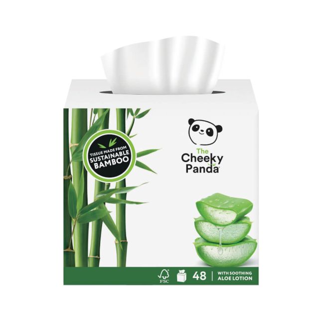 Cheeky Panda Sustainable Bamboo Balsam Tissue Cube 4-Ply 48 Sheets Per Cube (Pack of 12) BALSCUBT4PX image 1