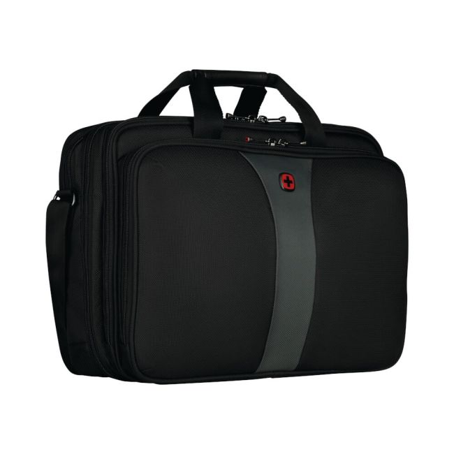 Wenger Legacy 17 Inch Laptop Case Triple  Gusset 420x210x320mm Black/Grey 600655 image 2