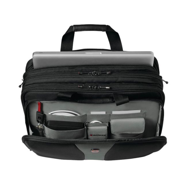 Wenger Legacy 17 Inch Laptop Case Triple  Gusset 420x210x320mm Black/Grey 600655 image 5