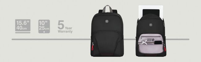 Wenger Motion 15.6 Inch Laptop Backpack with Tablet Pocket 310x170x420mm Black 612545 image 7