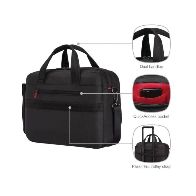 Wenger Cosmic Brief 14-16 Inch Laptop Briefcase with Tablet Pocket Black 653497 image 5