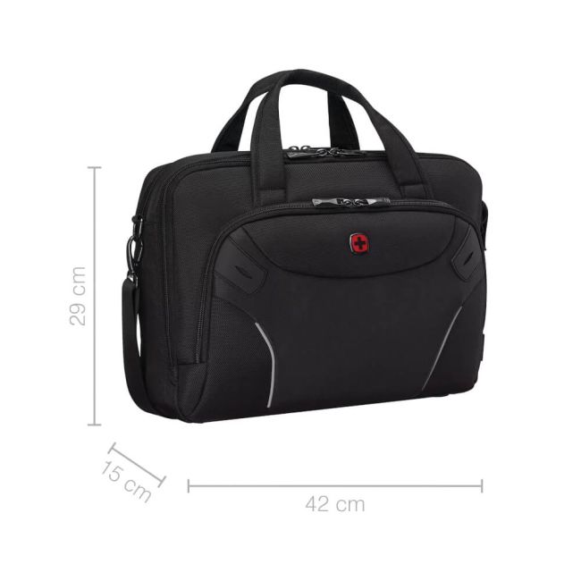 Wenger Cosmic Brief 14-16 Inch Laptop Briefcase with Tablet Pocket Black 653497 image 7