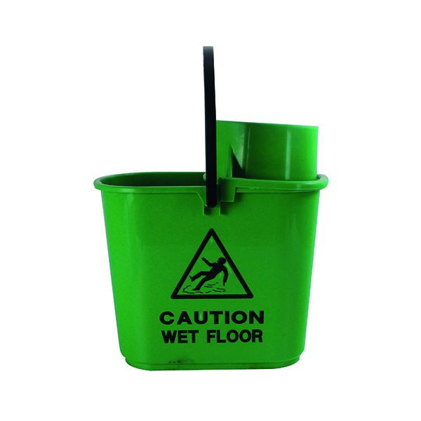 2Work Mop Bucket Wringer 15Lt Grn image