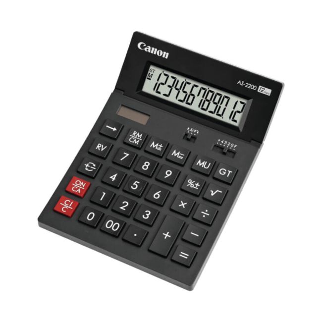 Canon AS-2200 12 Digit Desktop Calculator Black 4584B001 image 3