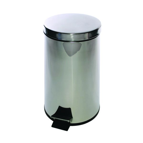 Stainless Steel Pedal Bin 12Ltre Slv image