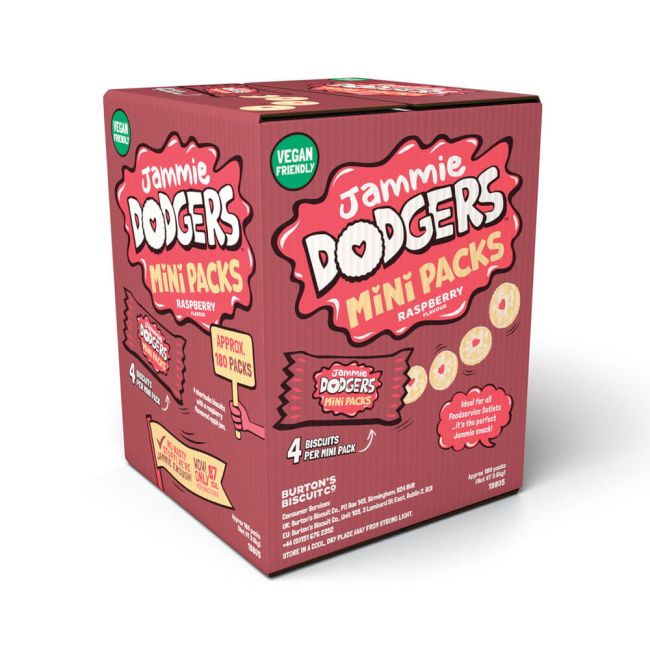 Jammie Dodgers Biscuits Mini Packs Bulk Box 20g (Pack of 180) 19805 image 1