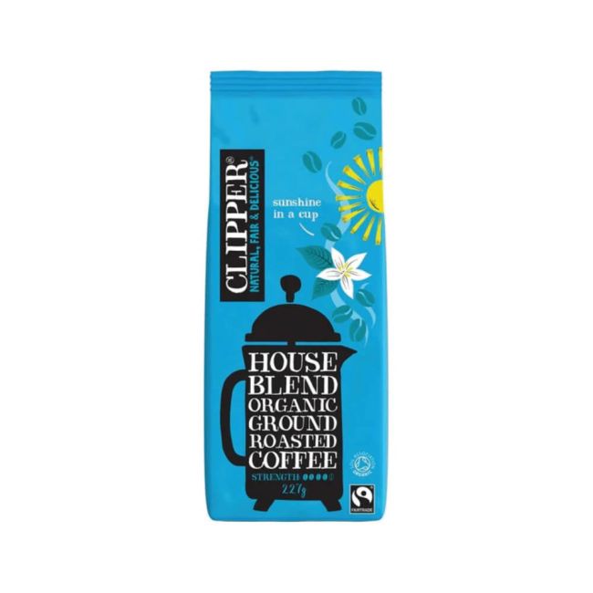 Clipper Fairtrade Decaffeinated Coffee Roast and Ground Organic 227g CTN268 image 1