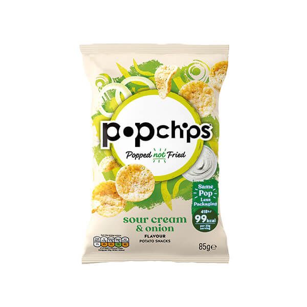 Popchips Crisps Sour Crm/Oni 85g P8 image
