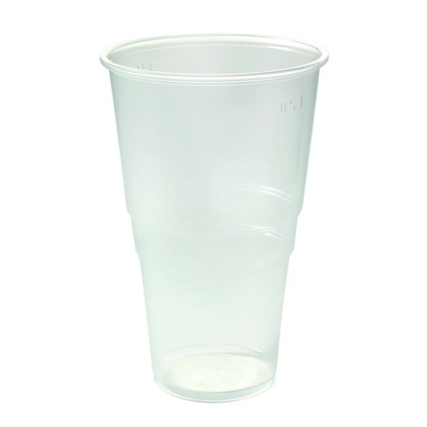 Plastic Pint Glass Clear Pk50 image
