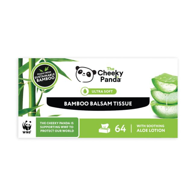 Cheeky Panda Bamboo Balsam Tissues 64 wipes (Pack of 12) BALSTX12 image 1