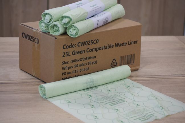 Compostable Food Waste Liners 25L 26x20 Rolls (Pack of 520) CW025C0 image 4