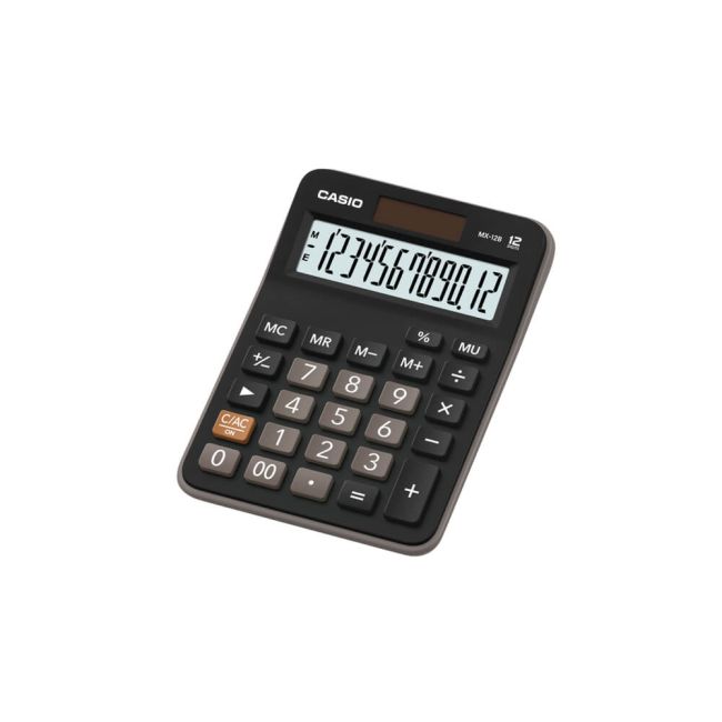 Casio MX-12B 12 Digit Desktop Calculator Black MX-12B-W-EC image 1