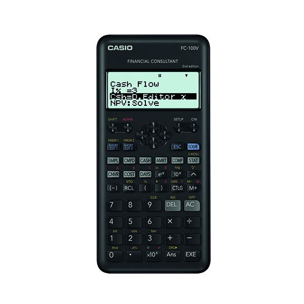 Casio FC-100V-2 Financial Calc Black image