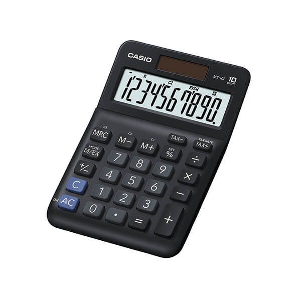 Casio MS-10F 10 Digit Tax Calc Black image