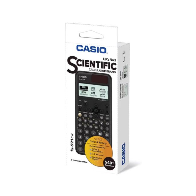 Casio FX-991CW Scientific Calculator Black FX-991CW+UK-W-UT image 3