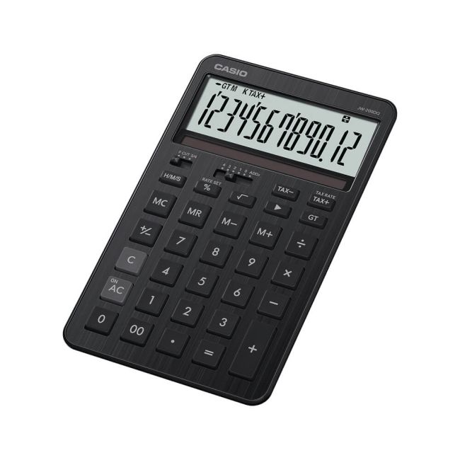 Casio JW-200DQ Stylish Medium Desk Calculator Black JW-200DQ-BK-W-EP image 1