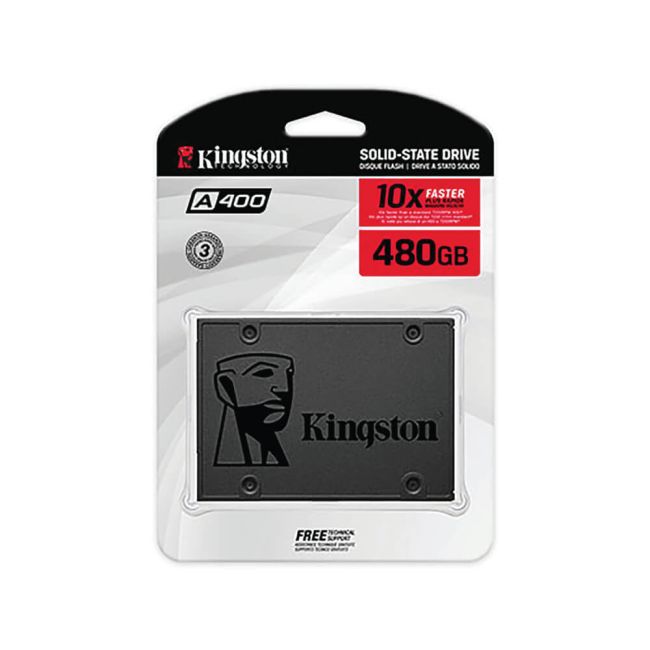 Kingston Solid State Drive A400 SATA Rev 3.0 2.5Inch/7mm 480GB SA400S37/480G image 1