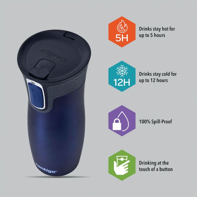 Contigo West Loop Autoseal Travel Mug 16oz/470ml Monaco 2095799 image 2