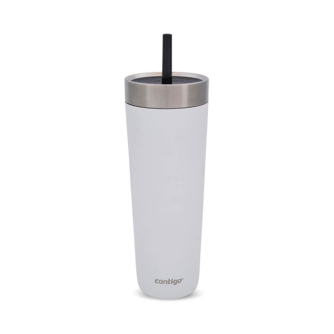 Contigo Luxe Stainless Steel Insulated Travel Tumbler/Straw 24oz Salt 2212917 image 1
