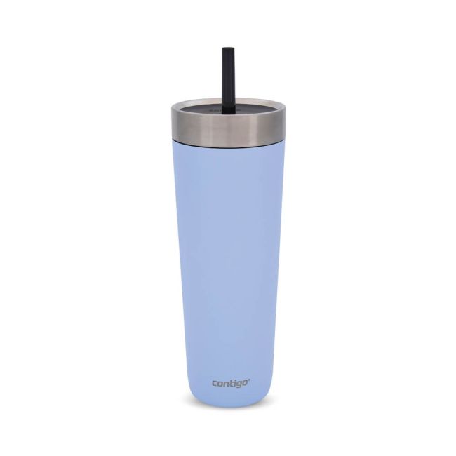 Contigo Luxe Steel Insulated Travel Tumbler/Straw 24oz Periwink 2212919 image 1