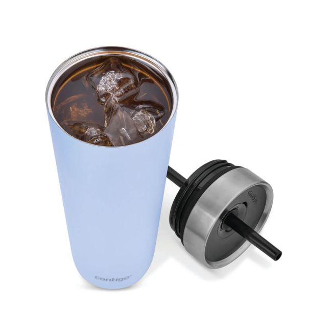 Contigo Luxe Steel Insulated Travel Tumbler/Straw 24oz Periwink 2212919 image 3