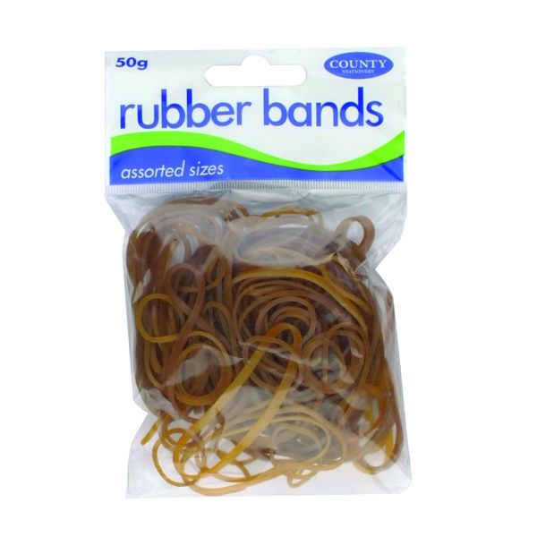 County Rubber Bands Natural 50gm image