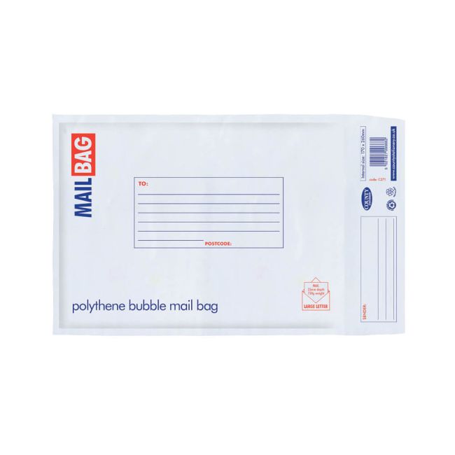 County Stationery Poly Bubble Envelopes Small 170x260mm (Pack of 10) C271 image 1