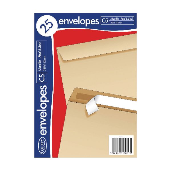 C5 Manilla Envelopes 25 Pk20 image