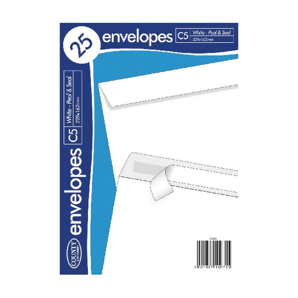 C5 White PE Envelopes 25 Pk20 image