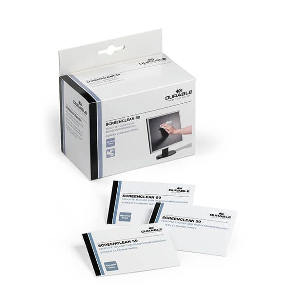 Durable Screenclean 50 Wipes Pk50 image