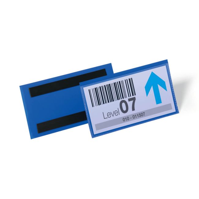 Durable Magnetic Document Pocket 150x67mm Dark Blue (Pack of 50) 174207 image 2