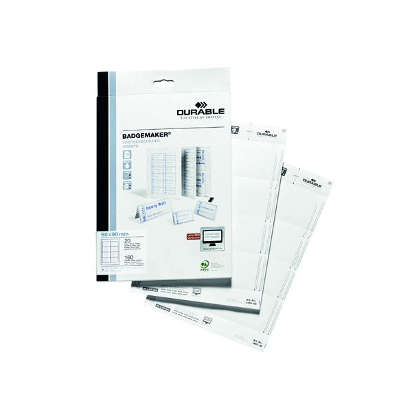 Durable 160 Inserts 60x90mm Pk160 image