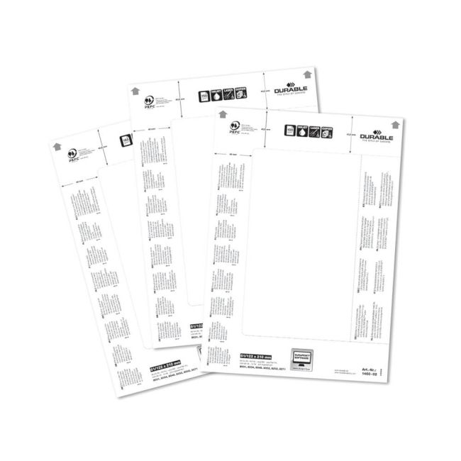 Durable Badgemaker Insert Sheets 61x210mm 150gsm White (Pack of 20) 146002 image 2