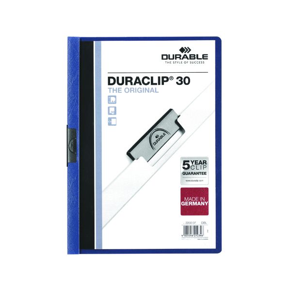 Durable 3mm Duraclip File Dk Blu P25 image