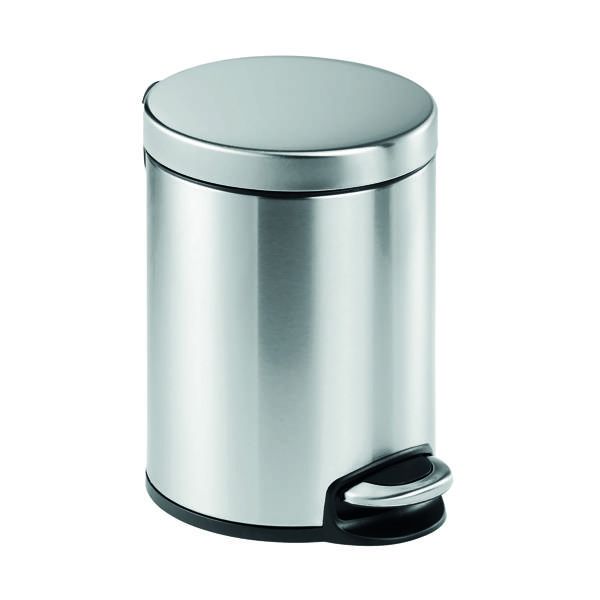 Durable Round Ssteel Pedal Bin 5L image