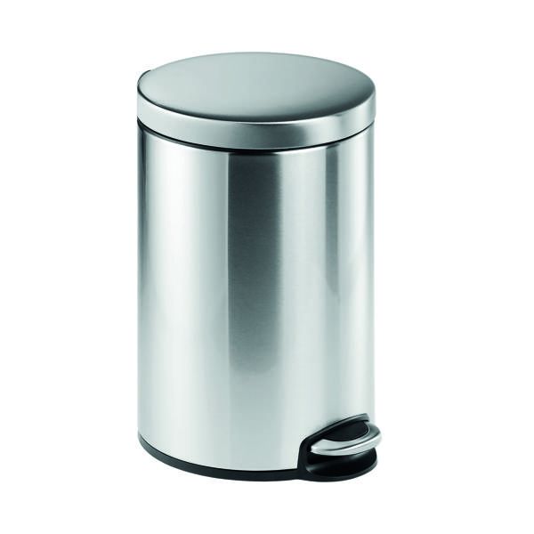 Durable Round Ssteel Pedal Bin 12L image