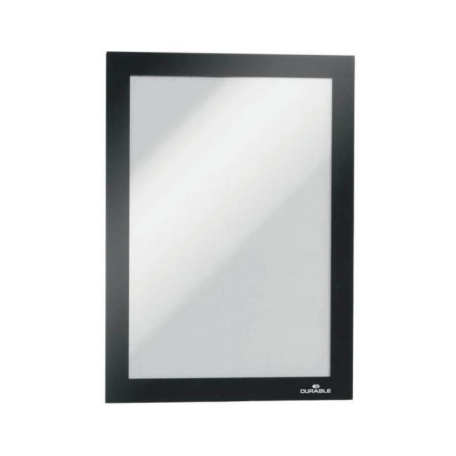 Durable Infoframe Duraframe Self-Adhesive A5 Black (Pack of 2) 487101 image 1