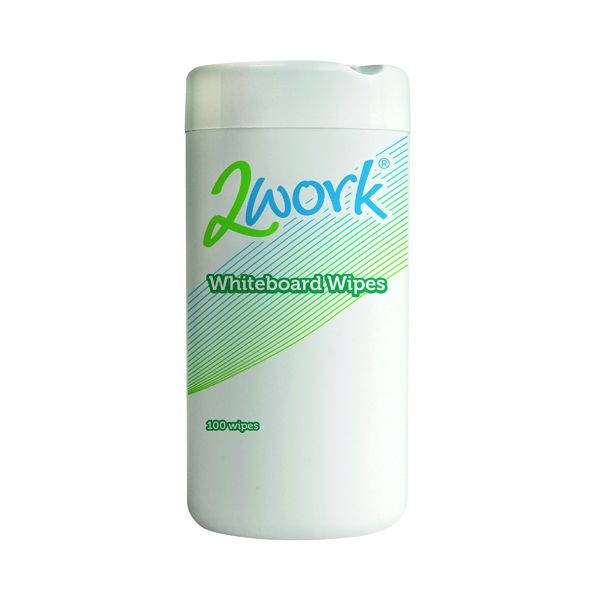2Work Whiteboard Wipes Tub Pk 100 image