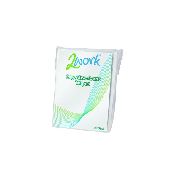 2Work Dry Clean Wipes Pk 50 image