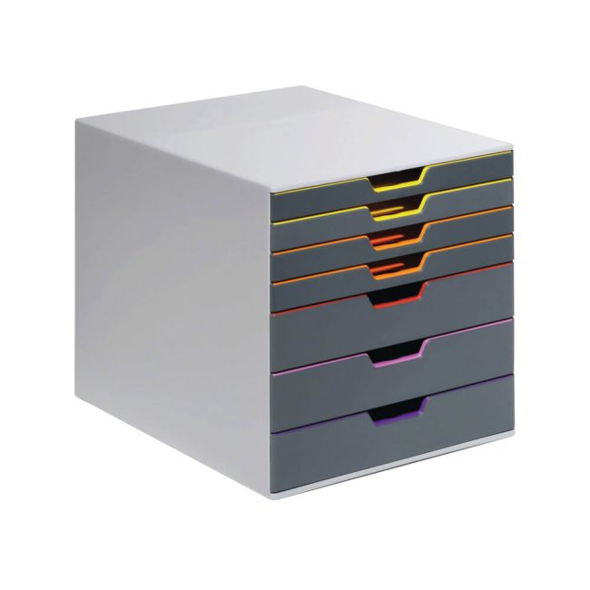 Durable Varicolor 7 Drawer Desktop Organiser Colour Coded A4+ 760727 image 1